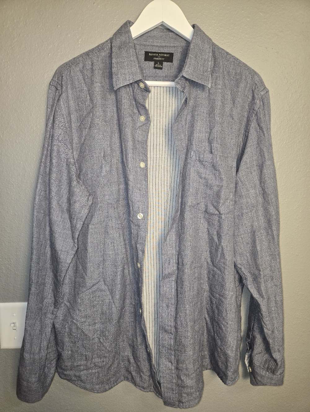 Banana Republic 100% Cotton Soft Button Down Shirt Size Large